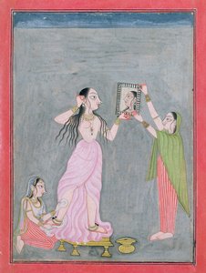 Lady at Her Toilet, Mankot